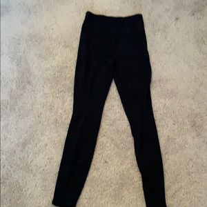 Black stitch leggings